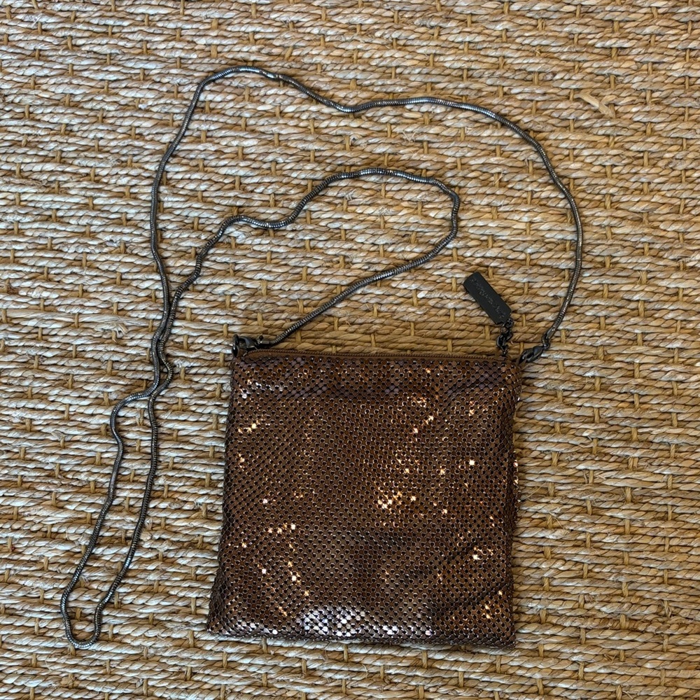 Sequined Crossbody Bag in Brown